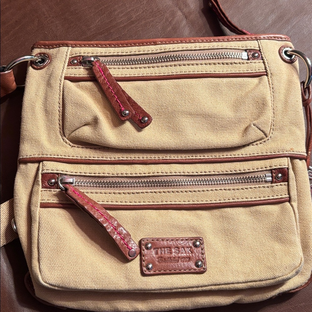 The Sak Tan and Brown Crossbody Bag - Picture 9 of 14